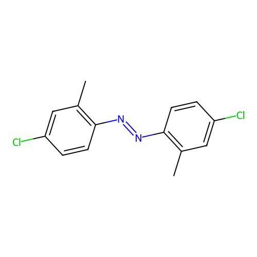 Bis(4-chloro-2-methylphenyl)diazene structure
