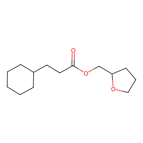 Oxolan-2-ylmethyl 3-cyclohexylpropanoate structure