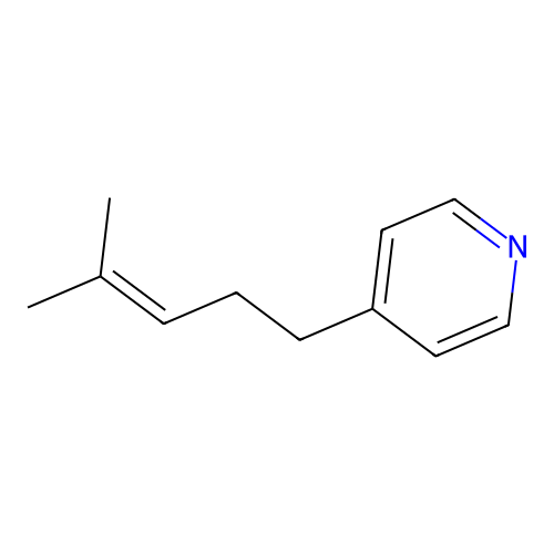 4-(4-Methylpent-3-enyl)pyridine structure