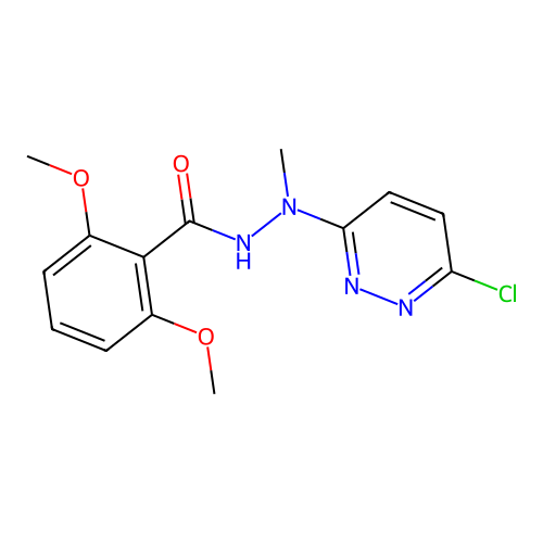 N'-(6-chloropyridazin-3-yl)-2,6-dimethoxy-N'-methylbenzohydrazide structure