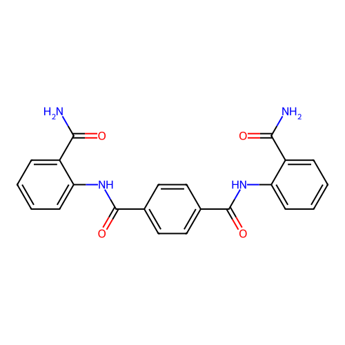 N,N'-bis[2-(aminocarbonyl)phenyl]terephthalamide structure