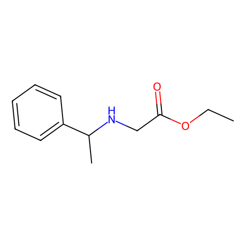 Ethyl 2-[(1-phenylethyl)amino]acetate structure