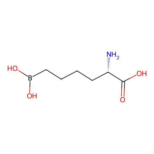 (S)-2-amino-6-boronohexanoic acid structure
