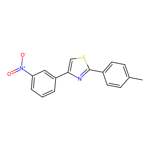 2-(4-Methylphenyl)-4-(3-nitrophenyl)-1,3-thiazole structure