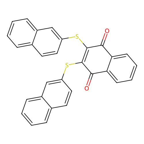 2,3-Bis(naphthalen-2-ylsulfanyl)naphthalene-1,4-dione structure