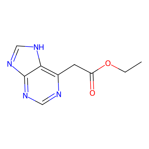 Ethyl 2-(9H-purin-6-yl)acetate structure