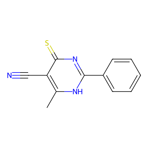 4-Methyl-2-phenyl-6-thioxo-1,6-dihydropyrimidine-5-carbonitrile structure