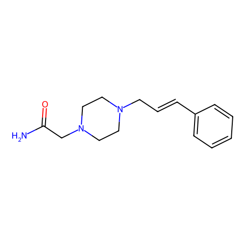 2-[4-[(E)-3-phenylprop-2-enyl]piperazin-1-yl]acetamide structure