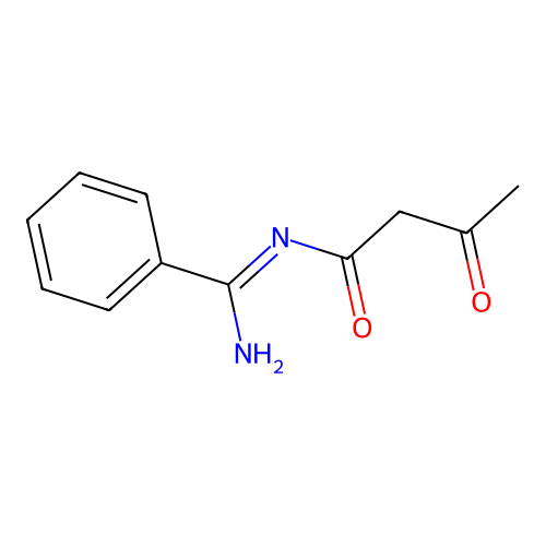 N-[imino(phenyl)methyl]-3-oxobutanamide structure