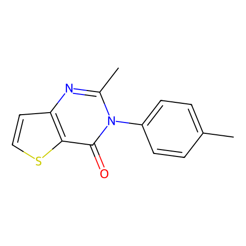 2-methyl-3-(4-methylphenyl)thieno[3,2-d]pyrimidin-4(3H)-one structure