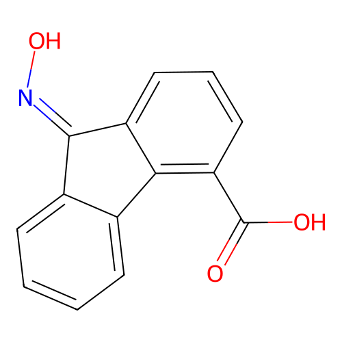 9-Hydroxyiminofluorene-4-carboxylic acid structure