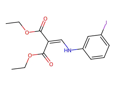 Diethyl 2-((3-iodophenylamino)methylene)malonate structure