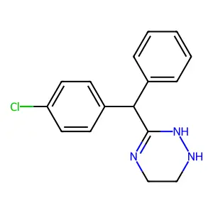 as-Triazine, 1,4,5,6-tetrahydro-3-(p-chlorodiphenylmethyl)- structure