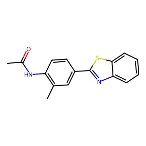 N-[4-(1,3-benzothiazol-2-yl)-2-methylphenyl]acetamide structure