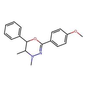 2-(P-Methoxyphenyl)-4,5-dimethyl-6-phenyl-5,6-dihydro-(4H)-1,3,4-oxadiazine structure