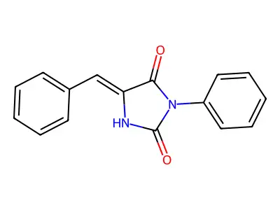 2,4-Imidazolidinedione, 3-phenyl-5-(phenylmethylene)- structure