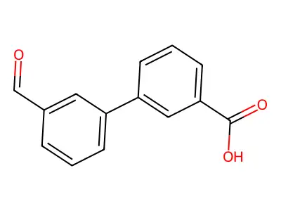 3'-Formyl-(1,1'-biphenyl)-3-carboxylic acid structure