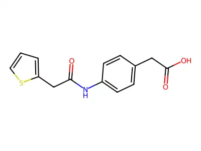 {4-[(Thiophen-2-ylacetyl)amino]phenyl}acetic acid structure