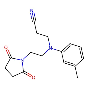 3-((2-(2,5-Dioxopyrrolidin-1-yl)ethyl)(3-methylphenyl)amino)propiononitrile structure