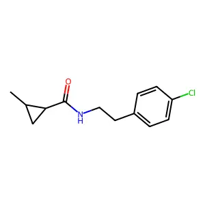 (1R,2R)-N-[2-(4-chlorophenyl)ethyl]-2-methylcyclopropane-1-carboxamide structure