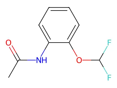 N-[2-(difluoromethoxy)phenyl]acetamide structure