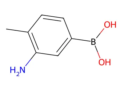 (3-Amino-4-methylphenyl)boronic acid structure