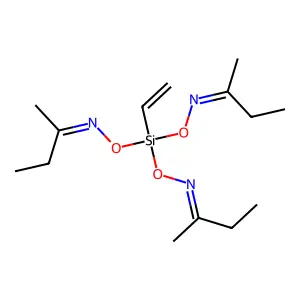 2-Butanone, O,O',O''-(ethenylsilylidyne)trioxime structure