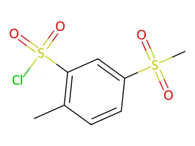 5-Methanesulfonyl-2-methylbenzene-1-sulfonyl chloride structure