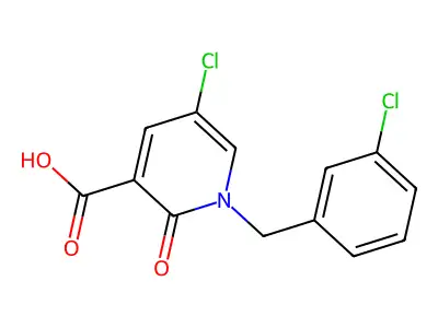 5-Chloro-1-(3-chlorobenzyl)-2-oxo-1,2-dihydro-3-pyridinecarboxylic acid structure