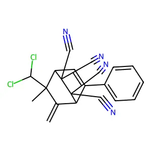 6-(dichloromethyl)-6-methyl-5-methylidene-8-phenylbicyclo[2. structure