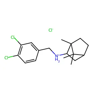 2-Bornanamine, N-(3,4-dichlorobenzyl)-, hydrochloride, endo-(+-)- structure