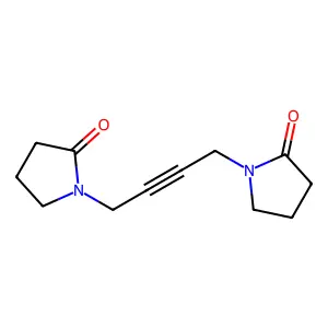 2-Pyrrolidinone, 1,1'-(2-butynylene)di- structure