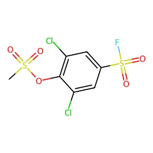 Benzenesulfonylfluoride, 3,5-dichloro-4-[(methylsulfonyl)oxy]- structure