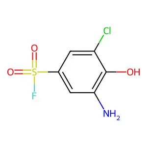 Benzenesulfonyl fluoride, 3-amino-5-chloro-4-hydroxy- structure