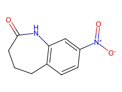 8-Nitro-1,3,4,5-tetrahydro-2H-1-benzazepin-2-one structure