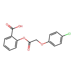 Salicylic acid, (p-chlorophenoxy)acetate structure