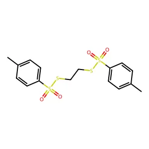 Benzenesulfonothioic acid, 4-methyl-, S1,S1'-1,2-ethanediyl ester structure