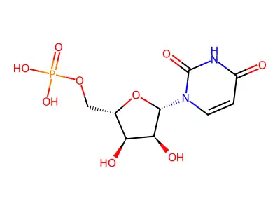 L-Uridine-5'-monophosphate structure