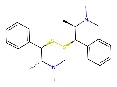 Benzeneethanamine, beta,beta'-dithiobis(N,N,alpha-trimethyl-, (R*,R*)-(+-)- structure