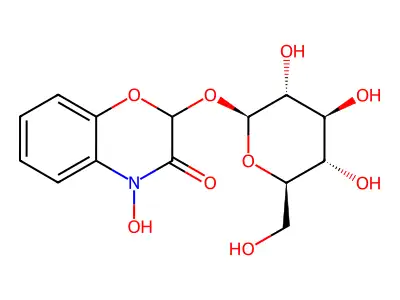 2-(2,4-Dihydroxy-1,4(2H)-benzoxazin-3(4H)-one)-beta-D-glucopyranoside structure