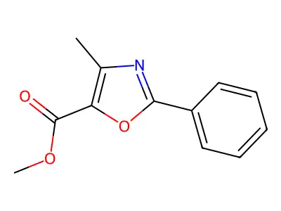 Methyl 4-methyl-2-phenyl-1,3-oxazole-5-carboxylate structure