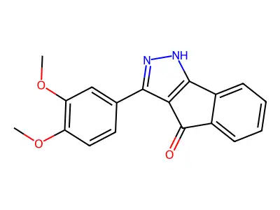 3-(3,4-dimethoxyphenyl)indeno[1,2-c]pyrazol-4(1H)-one structure