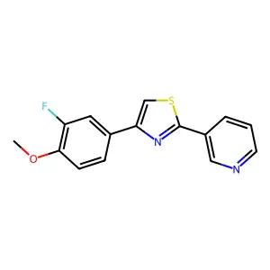 3-[4-(3-Fluoro-4-methoxyphenyl)-1,3-thiazol-2-yl]pyridine structure