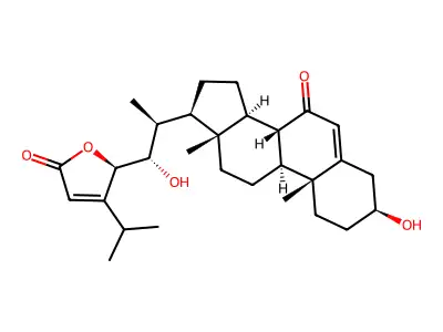 3,22,23-Trihydroxy-27,29-epoxystigmasta-5,24(28)-diene-7,29-dione structure