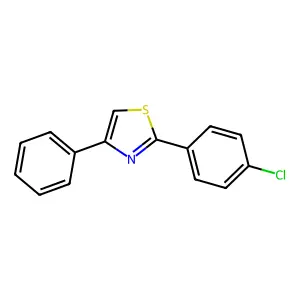 2-(4-Chlorophenyl)-4-phenyl-1,3-thiazole structure