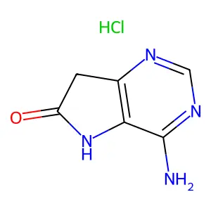 7H-Pyrrolo[3,2-d]pyrimidin-6(5H)-one, 4-amino-, hydrochloride structure