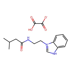 Butyramide, N-(2-(1-benzimidazolyl)ethyl)-3-methyl-, oxalate (1:1) structure