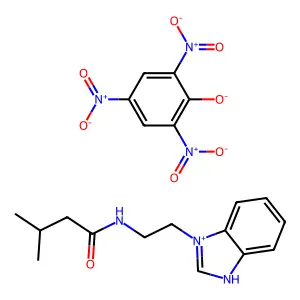Butyramide, N-(2-(1-benzimidazolyl)ethyl)-3-methyl-, monopicrate structure