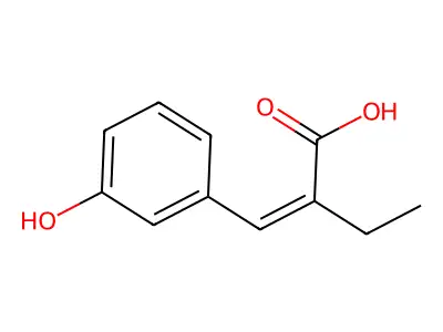 2-Ethyl-3-(3-hydroxy-phenyl)-acrylic acid structure