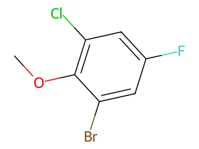 2-Bromo-6-chloro-4-fluoroanisole structure